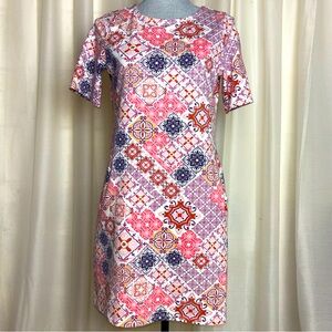 Sahalie Floral Block Print Sheath Dress